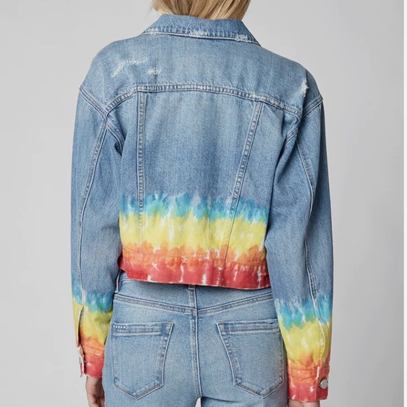 Blank NYC rainbow denim jacket. - Picture 3 of 8